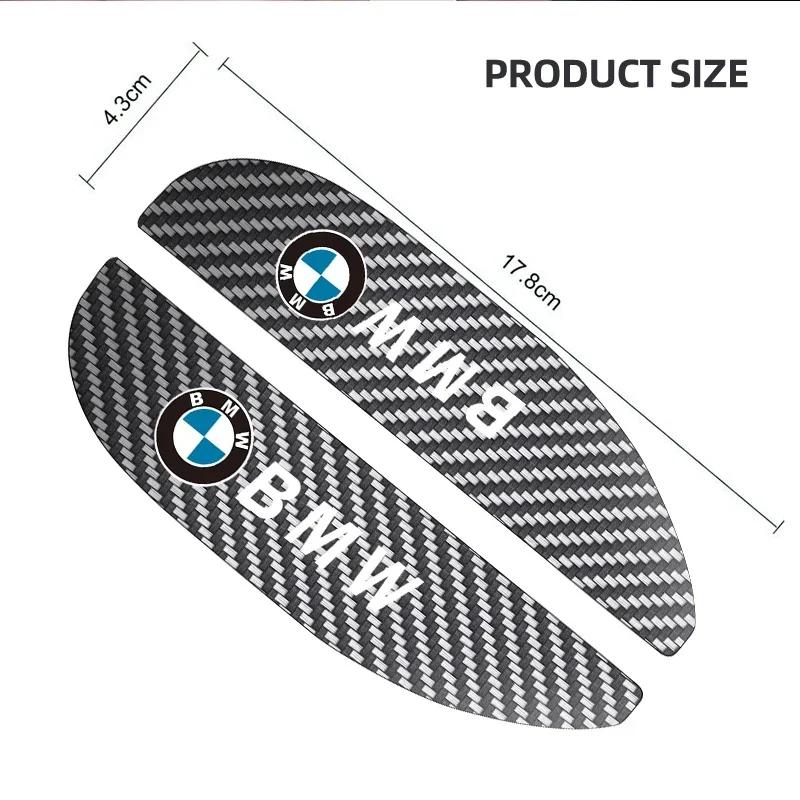 XMVPW1 2pcs Carbon Fiber Car Rearview Mirror Rain Eyebrow Sticker For BMW M M3 M5 M6 X3 E46 E90 E39 F10 F20 F30 G20 E60 E36 E34 X6