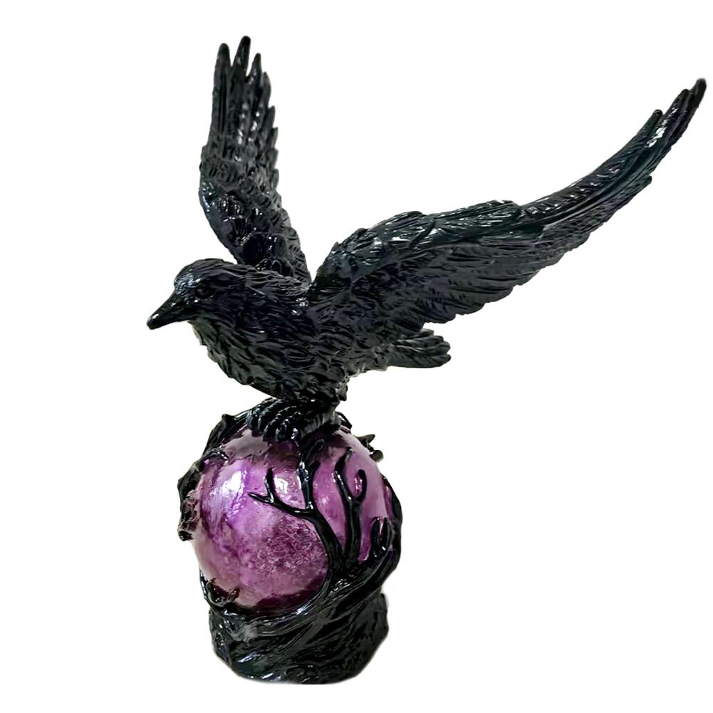 Eagle-shaped Glowing Ornament Resin Decorative Lamp Gothic-style Home Desktop Ambience Light Holiday Party Decoration