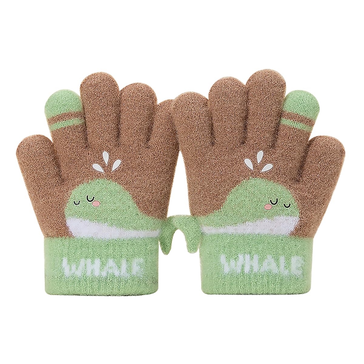 

QINTIAN Baby Ages Stylish and Winter Gloves for Cold Protection and Unisex Kids Mittens, Gloves, 3-5, Warm, Full-Finger Gloves, Cute, Warmth, кофейный