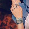 Ethnic Tibetan Miao Silver Vintage Carved Open Bangle Women's Jewelry