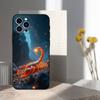 Cool Art Animal Scorpion Phone Case For iPhone 16,15,14,13,12,11 Plus,Pro Max,XS,X,XR,SE,Mini,8,7,Soft Silicone Black Cover