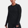 Under Armour Round Neck Long-Sleeve Training T-Shirt Women Tops Black 1365781-001