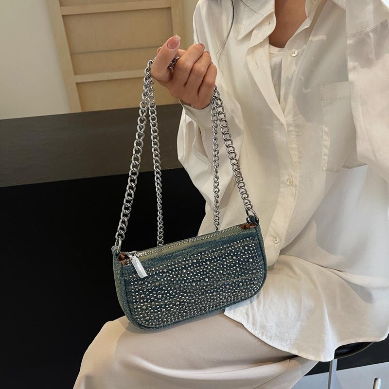 Denim Chain Mini Crossbody Bags Designer Versatile Women Small Shoulder Bag Trendy New Luxury Handbags High Quality