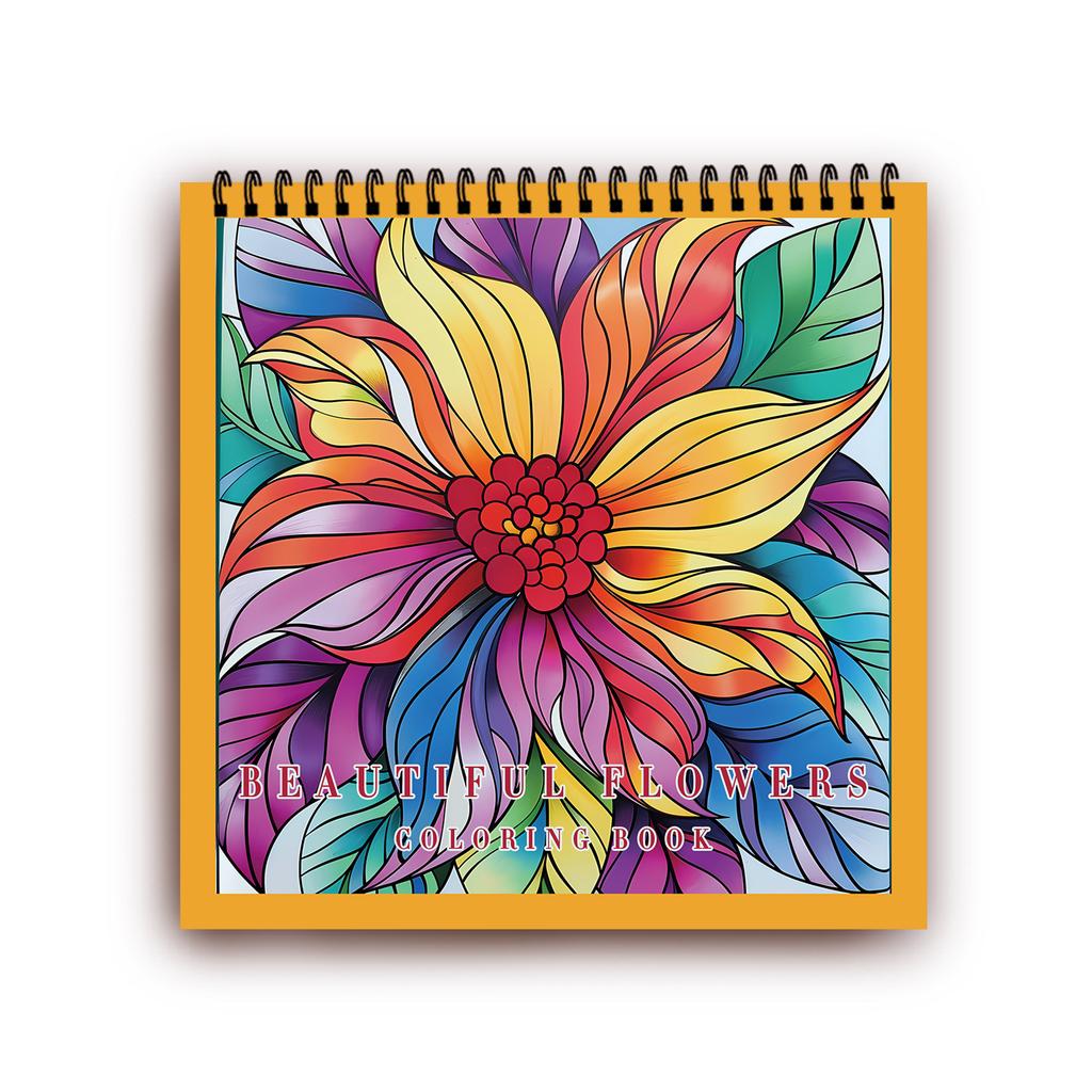 Spiral Colouring Book 30 Sheets 8.3x 8.3 Inches 100gsm Thick Paper, For Relief, Anxiety, Perfect for Many Holiday Gifts
