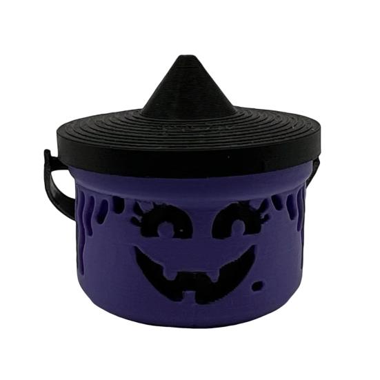 Mini Halloween Bucket Candy Holder Spooky Mini Bucket Figurines Trick or Treat
