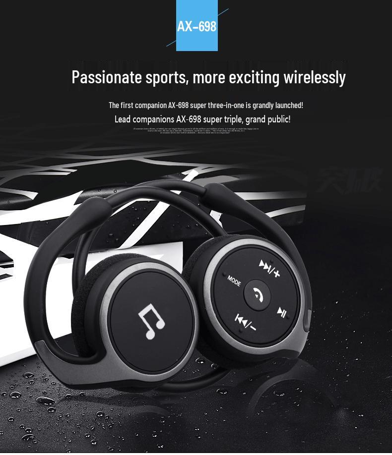 Shuai698 Bluetooth 5.0 Wireless Over-Ear Headphones with Card Slot Radio for Running