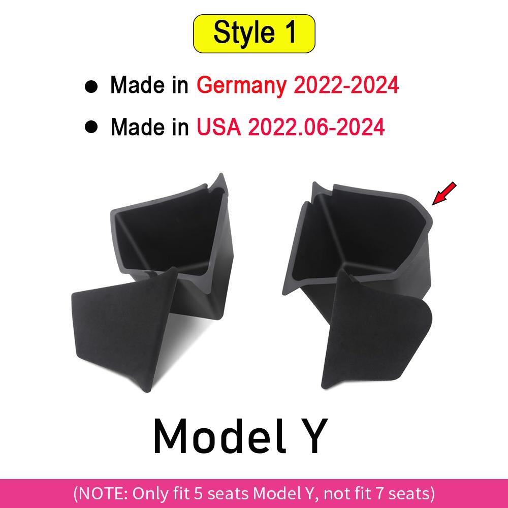For 2025 2026 Tesla Model Y Juniper Rear Trunk Side Storage Box Trunk Bins Flocking or TPE Cover Trunk Organizer Mats Accessorie