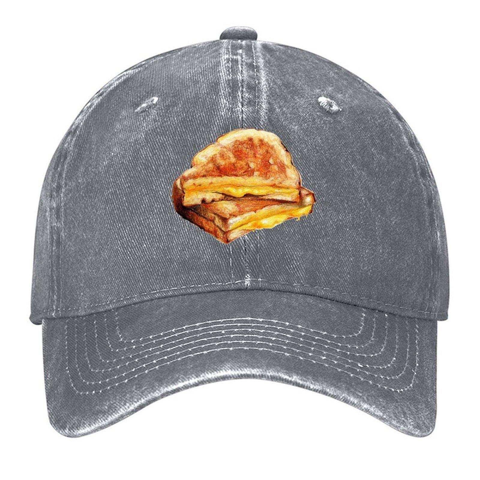 

2026 Grilled Cheese Sandwich Baseball Cap Brand Man Cap Funny Hats Party Hat Big Size Hat Caps For Men Women s