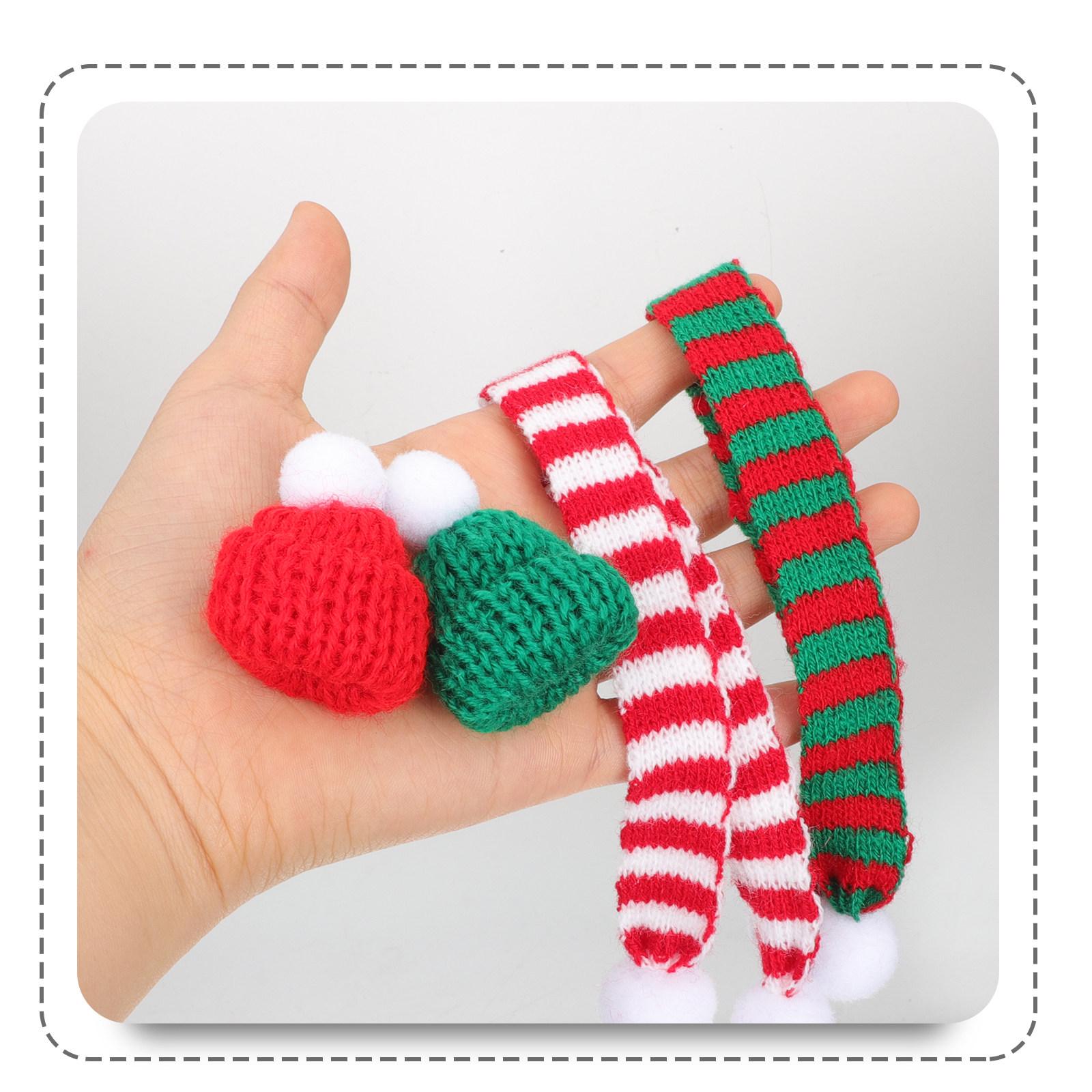 

8Pcs Mini Knitting Christmas Wine Bottle Scarf Hat Set Festive Bottle Decoration Ornament for Holiday Party Kitchen Decor Xmas other