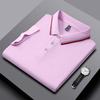 Polo da Uomo e da Donna Estate Nuove T-shirt a Collo Rigato Splicing Colore di Alta Qualità Business Tinta Unita Maniche Corte