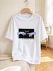 Unisex Tshirt Cosmic Child Print Short Sleeve Casual Summer Comfort Soft Top Fashion
