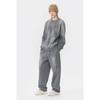 Customellow Loose Fit Brush Dying Cotton Crew Neck Sweatshirt Gray Cwtaw25621gyx