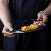 BRCreative Keramický měsíční talíř A Polokruhový porcelánový talíř Dezertní talíře Miska na drobnosti Stolní nádobí Domácí Specialita RestauraceEY