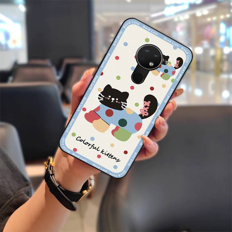 Dirt-resistant Durable Phone Case For Nokia 6.2/7.2 Silicone Anti-knock Graffiti Anti-dust Cartoon Phone Pouch Soft Case