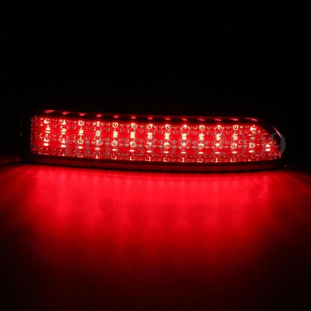 Black Smoked Rear Bumper Reflector LED Brake Light For Toyota Avensis Alphard Previa