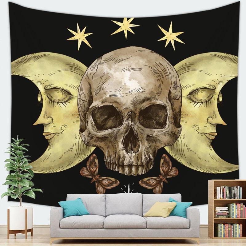 

Домашний декор Happy Halloween гобелен настенный Дьявол Тыква Череп Декор гобелен вечерние гобелен 230x180 см Tapiz 100X75CM