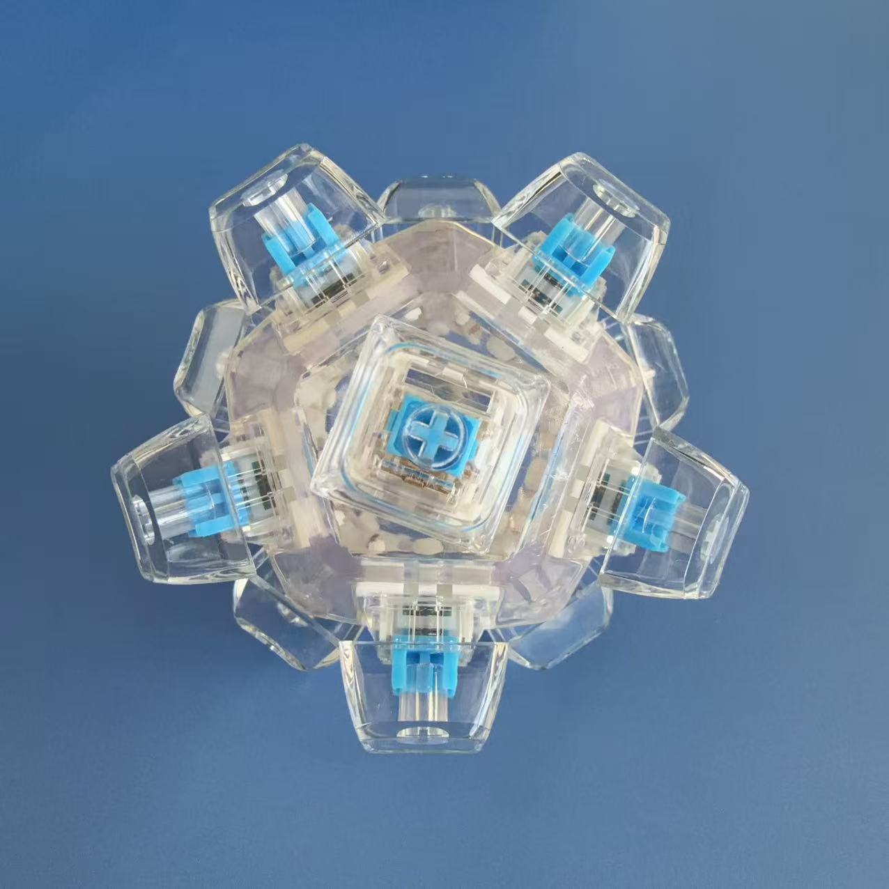 

Lighting 12 Sides Keyboard Clicker Decompression Toys Button Keycap Stress Relief Sensory Toys Keyboard Fidget Toys for Adults