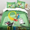 Carino Set Biancheria da Letto Cartone Animato Gatto F-Felix, Copripiumino Coperta Set Letto Copripiumino Federa, Dimensioni King Queen Twin Bambini Bambine Adulti