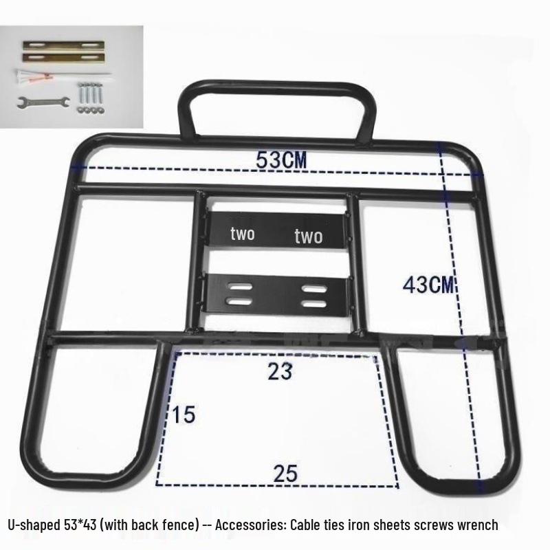 Electric Motorcycle Rear Rack for Food Delivery - Insulated Box Bracket