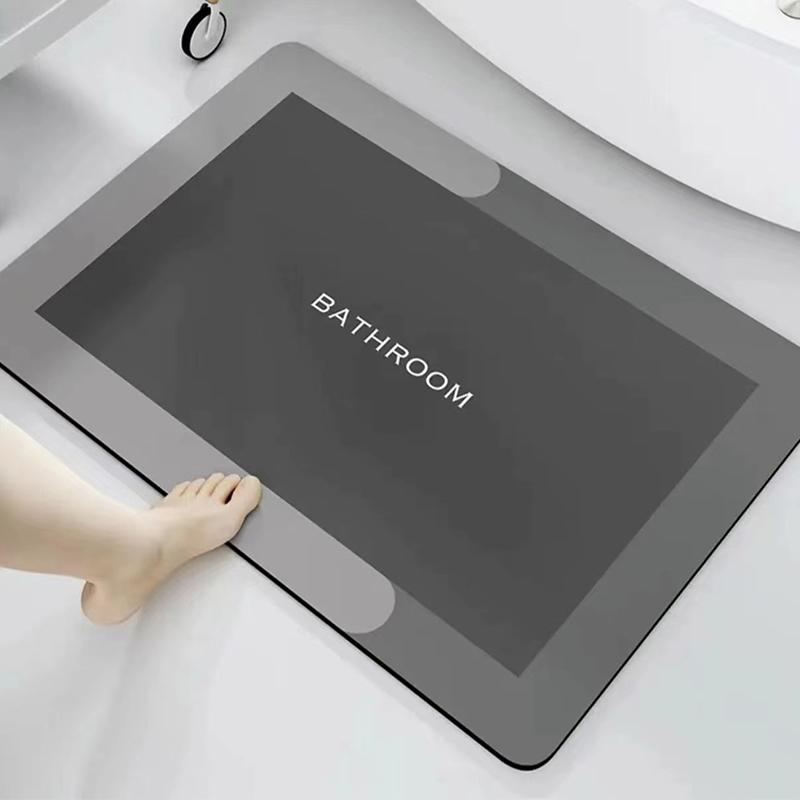 Water Absorbent Floor Mats Imitation Diatom Mud Bathroom Cartoon Entry Door Bathroom Quick Drying Toilet Foot Mats Carpet Home