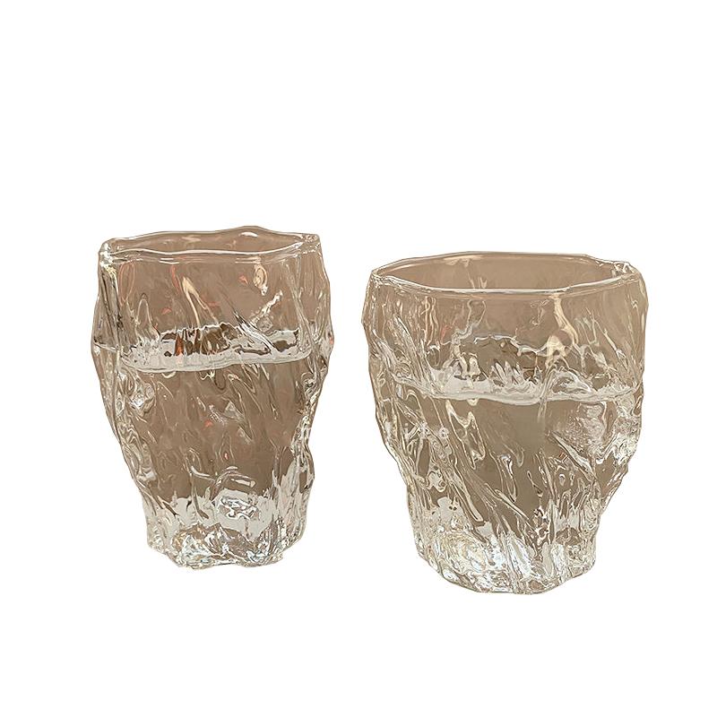 Glass Water Cup Twist Fold Cup Household Unique Fruit Juice Tea Cup Lovely Beer Cup Ins Style Advanced Simple Korean Milk Cup