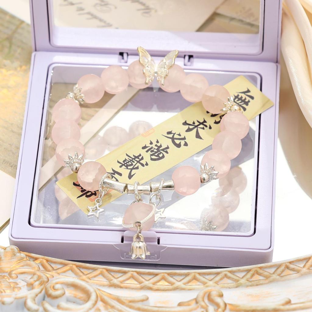 New Moon Star Glass Bracelet Female ins Niche Design Butterfly Star Girlfriend Student Bracelet Premium Boudoir