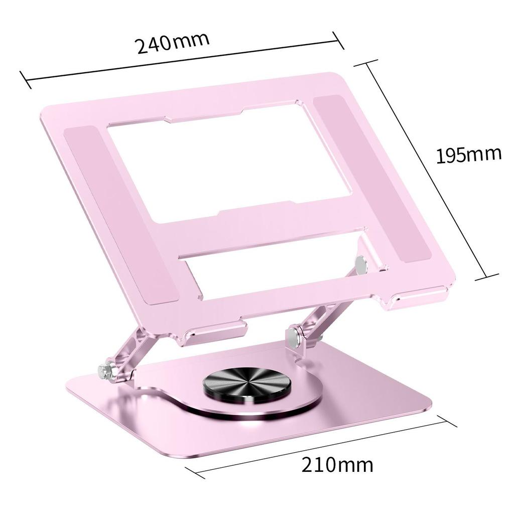 Adjustable Rotating Laptop Stand with Cooling Base