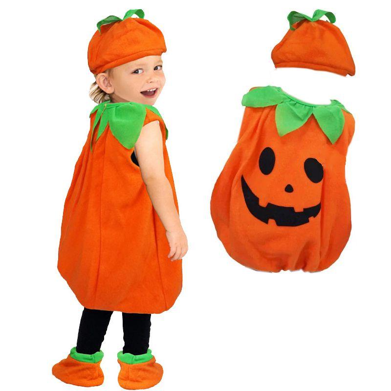 Adorable Kid Halloween Pumpkin Costume Set For Toddler Baby Cosplay Fun