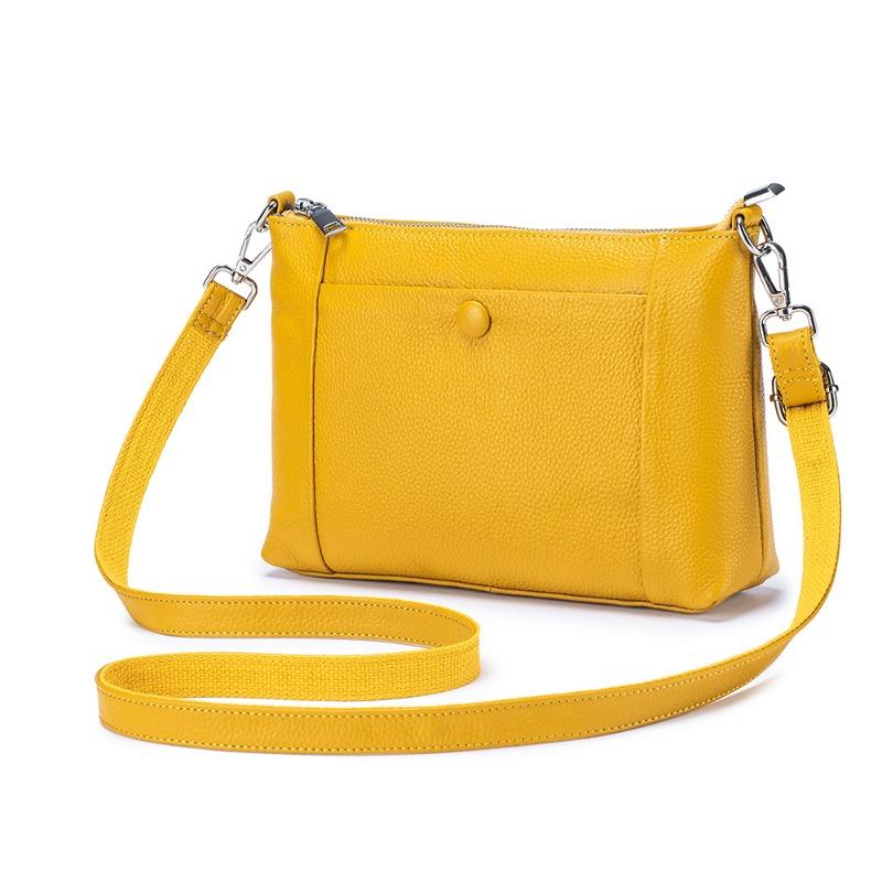 New Leather Simple Women's Bag High-end Shoulder Bag Versatile Fashion Small Square Bag Mother Messenger Bag Large Capacity