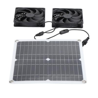 12W 18V Solar Panel Fan Kit Solar Exhaust Fan Up To 3000 RPM IP65 Waterproof for Outside Small