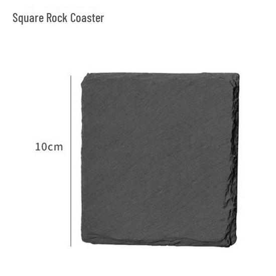 Japanese Slate Natural Rock Coasters - Heat Insulation Pads for Bar & Whiskey