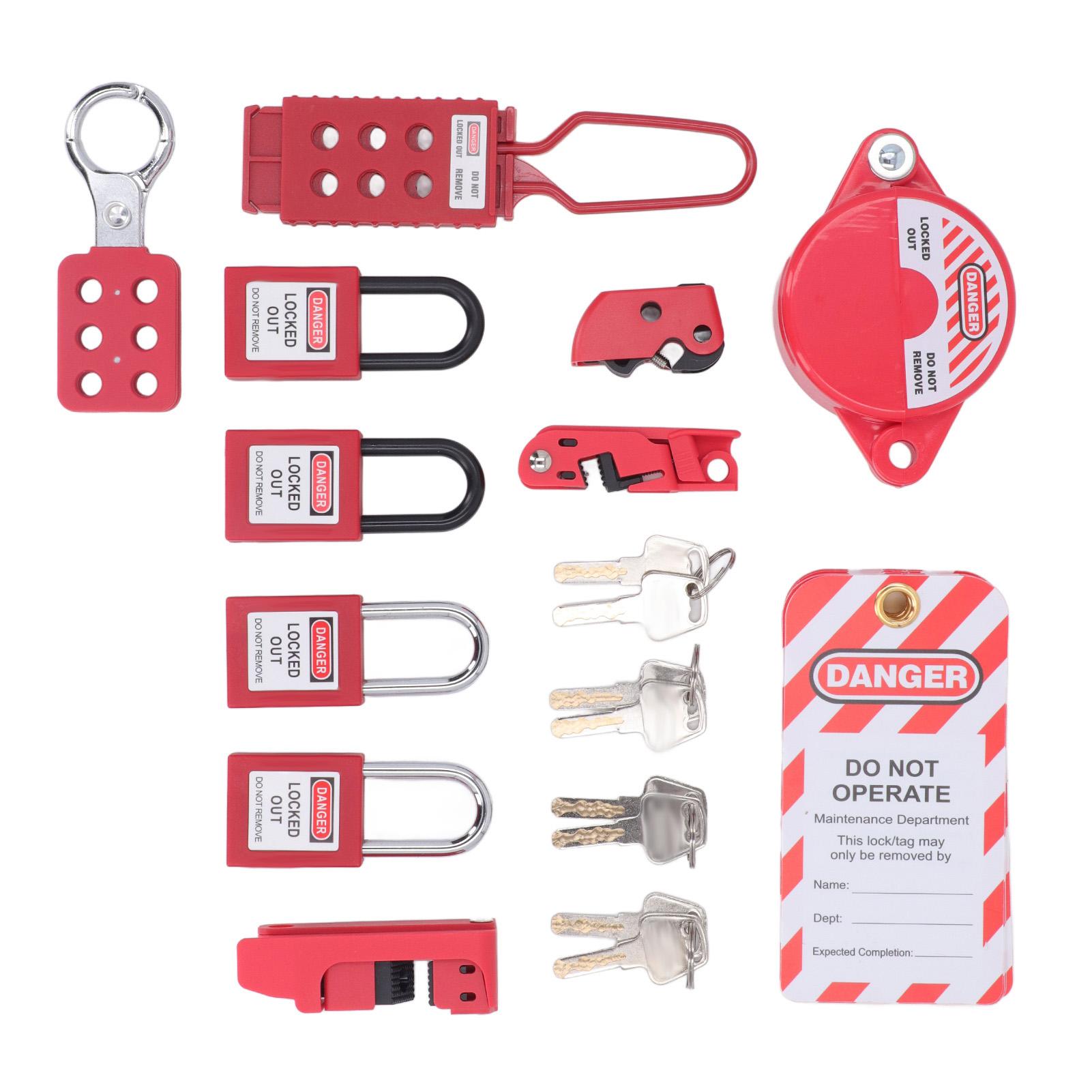 Elektrische Lockout-out Kit, Industriële Hangsloten met 6-Gats Beugel voor Elektrische Apparatuur Lockout Oplossing voor Werkplek