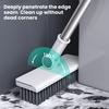 Broom Dustpan Set with Built-in Comb Teeth Adjustable Long Handle 180 Degree Rotating Broom Head Broom Dustpan Kit