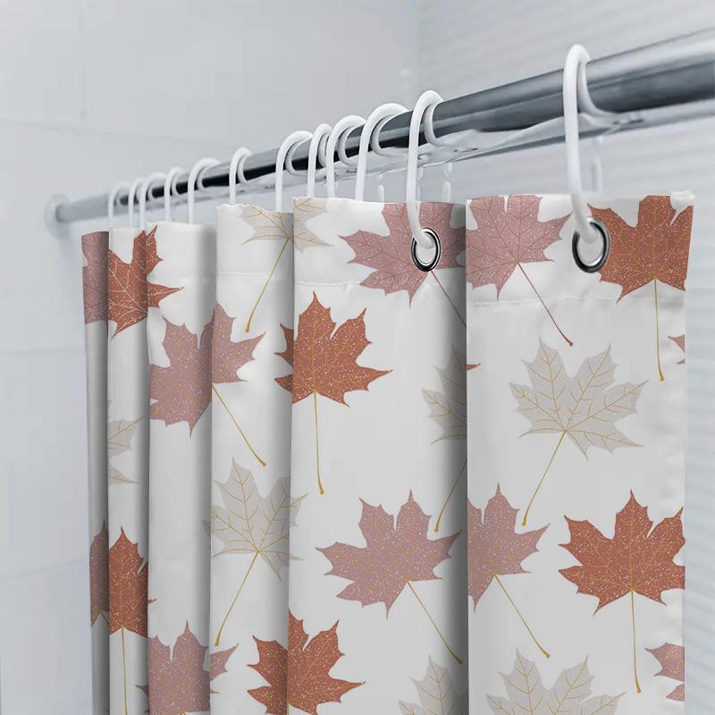 Leaf Pattern Shower Curtain Autumn Decorative Bath Liner For Home Decoration In Bathroom Accessories From Home Garden