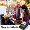 58mm Desktop Receipt Printer POS Printer Direct Thermal Printing Compatible with Android/iOS/Windows Support ESC/POS for Shippin