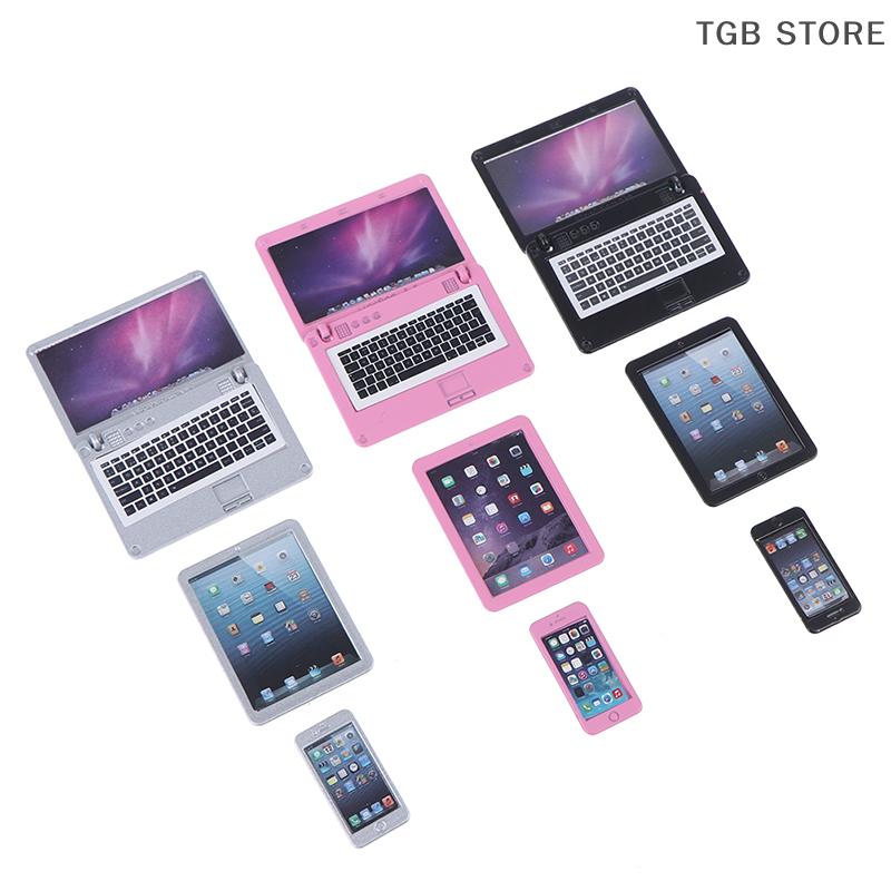 1/3Pcs 1/6 Scale Dollhouse Miniature Mobile Phone Tablet Computer