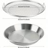Oil Filter Tray Stainless Steel Mesh Drain Basket Colanders Air Fryer Accessories for Fried Food Draining Rack Grill (8.7 Inch)
