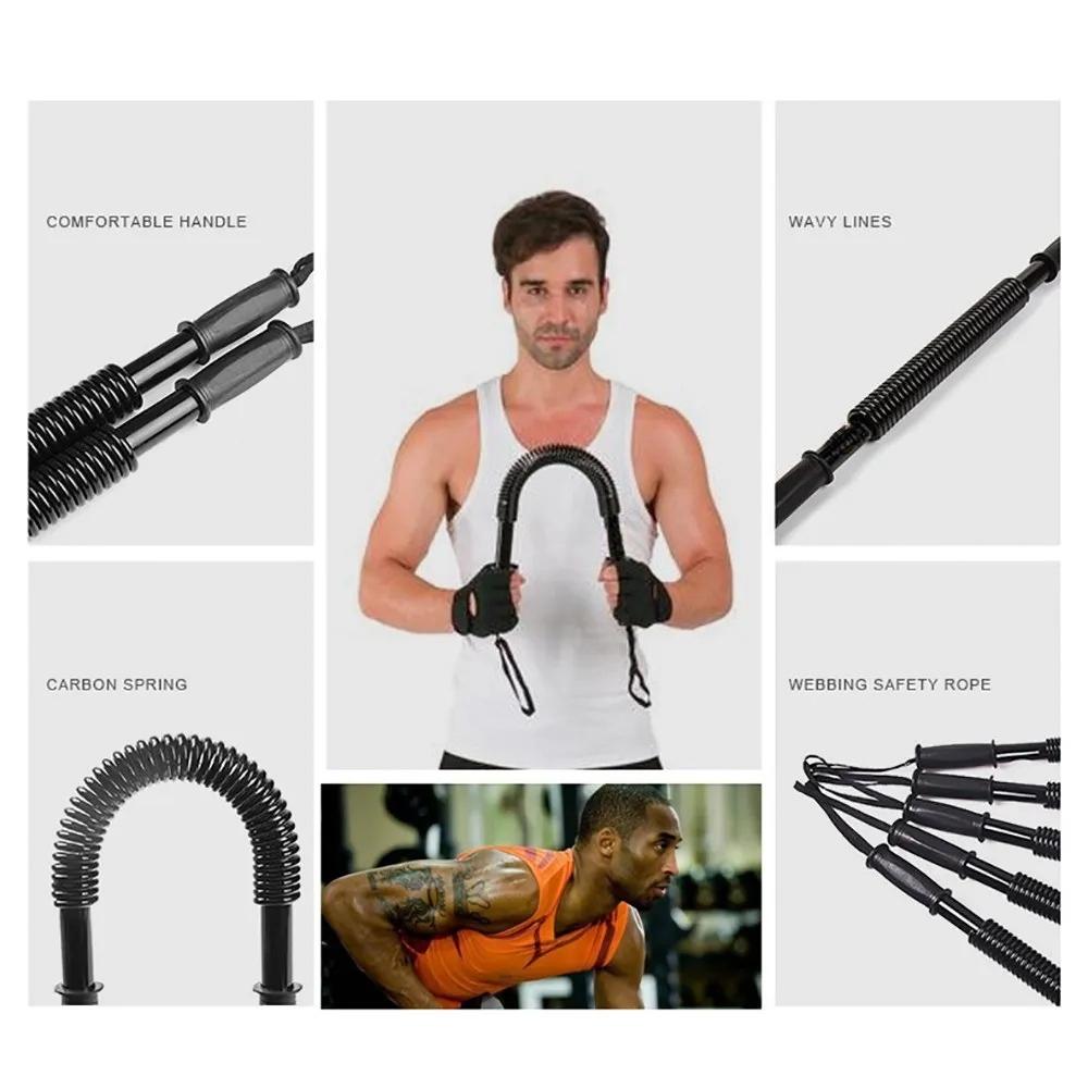 Heavy Duty Spring Power Bar Twister Upper Body Arms Strength Training
