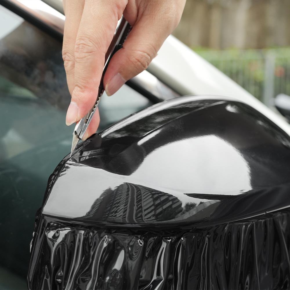 

Car Sticker Piano Black Car Adhesive Vinyl Wrap Color Change Film Bubble Free Wrapping Decal Car Accessories Interior Exterior 10x100cm