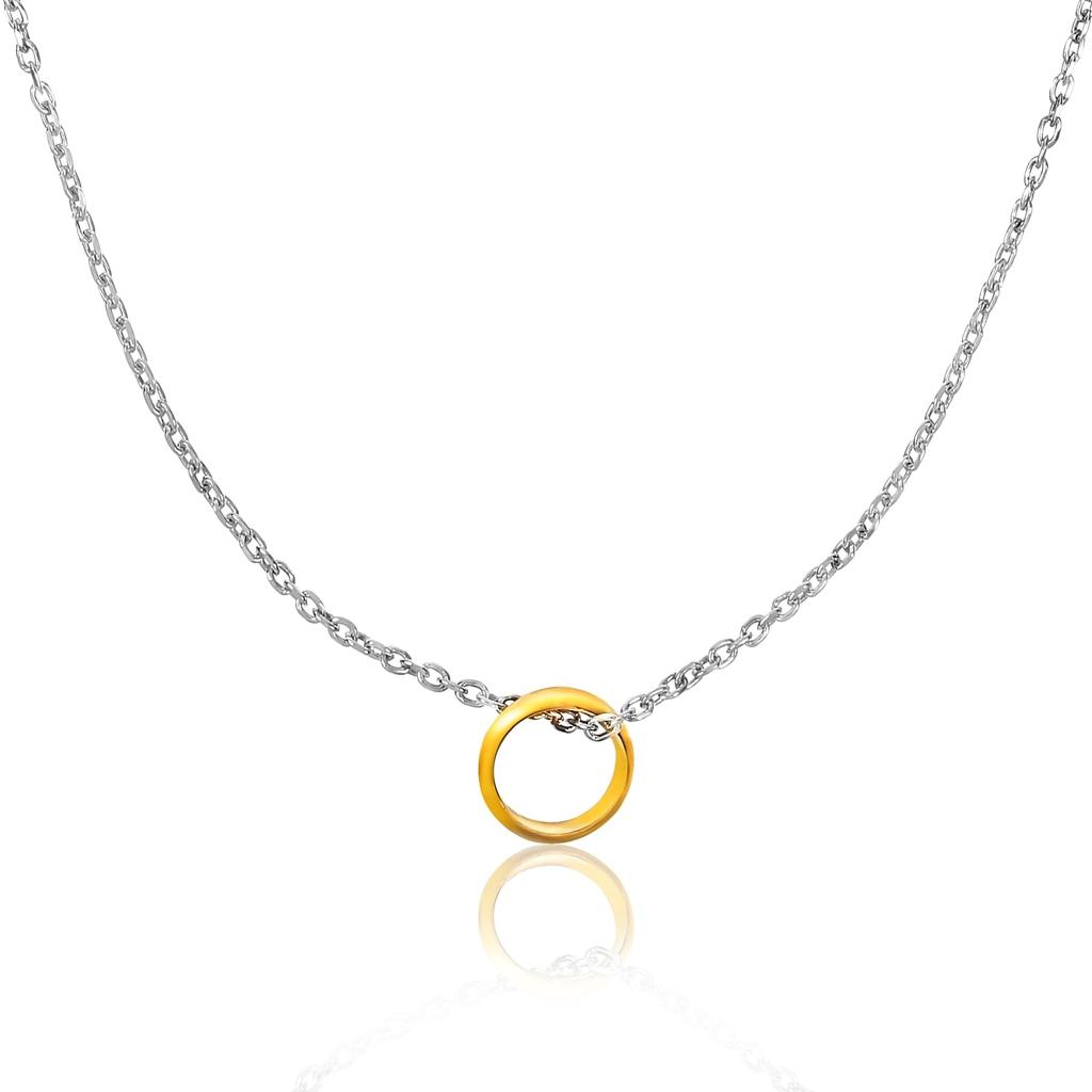 Pure Gold 24k Platinum Baby Ring Charm Pendant 24k Pure Gold Charm Pendant Pt999 Pure Platinum Gold Chain [KAZURI] (Pure 999) Necklace, Baby-Ring