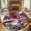 Genshin Impact Print Round Rug, Washable Floor Carpet, For Entryway Dorm Laundry Room Office Study, Home Decor Birthday Christmas Gift