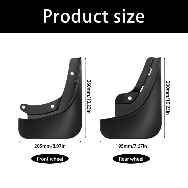 Wheel Mudguards Heavy Duty Plastic Construction Road Debris Defense Kit Automotive Exterior Accessories for Vehicle