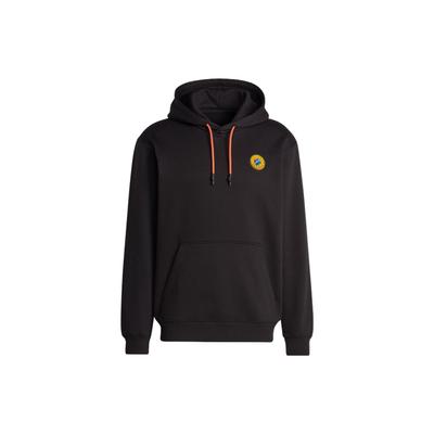 adidas Originals Trefoil FW22 Graphic Logo Drawstring Hoodie With Long Sleeves Men Hoodie Black II8477