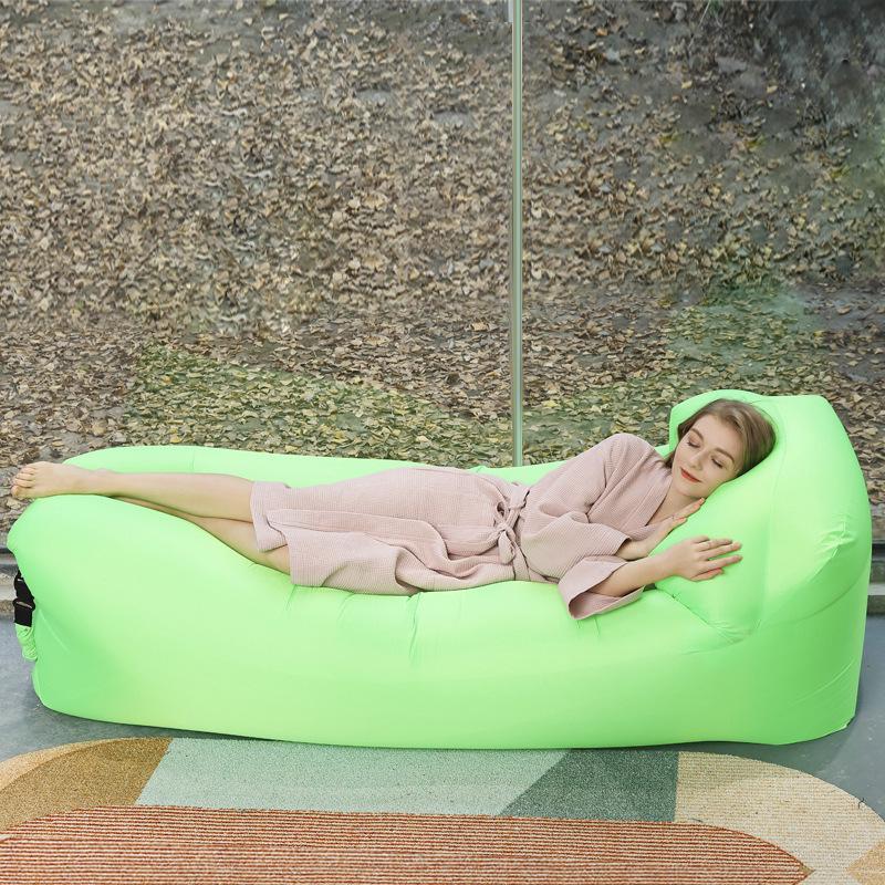 Inflatable Pillow-Style Sofa: Portable, Foldable Outdoor Air Bed for Lazy Lounging