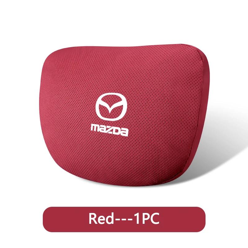 2025 Hot 1Pcs Car Seat Headrest Auto Emblems Neck Pillow For Mazda 2 3 6 5 Atenza CX3 CX5 MX5 CX7 Axela CX30 CX90 CX60 CX50 Acce