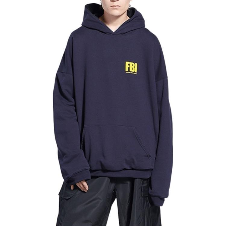 Balenciaga Fbi Print Year Of The Tiger Reversible Hoodie 681472TLVM44084