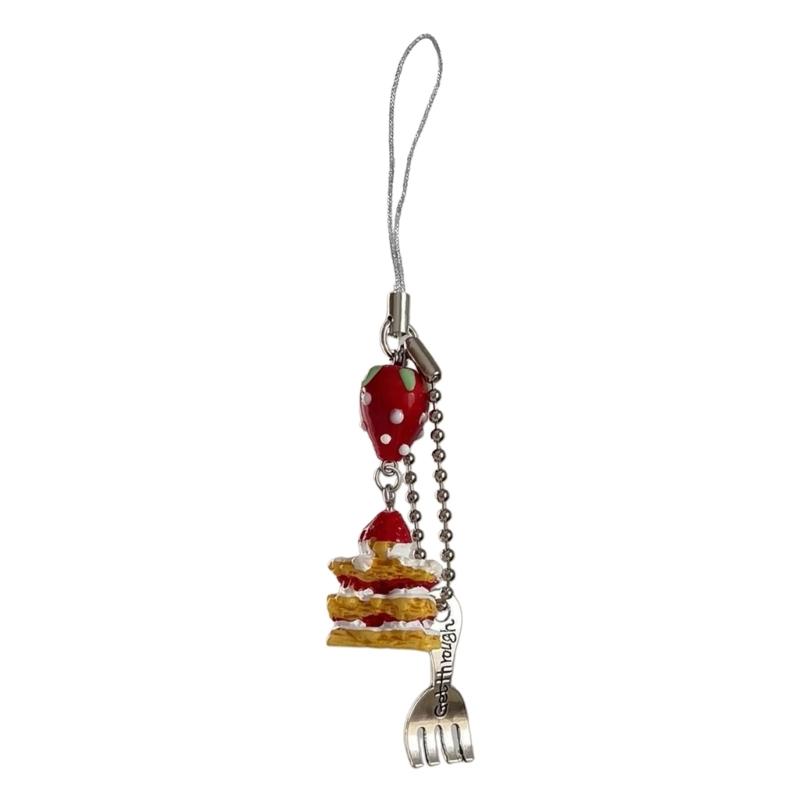 Trendy Core Bag Decoration Lovely Fruit Pendant Keychain Phone Chain Accessory