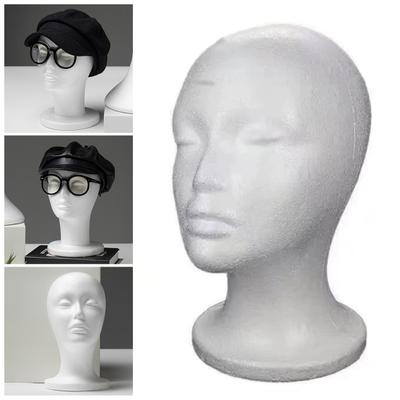 Foam Head for Wigs Female Mannequin Head Headset Wig Display Stand Hairpieces