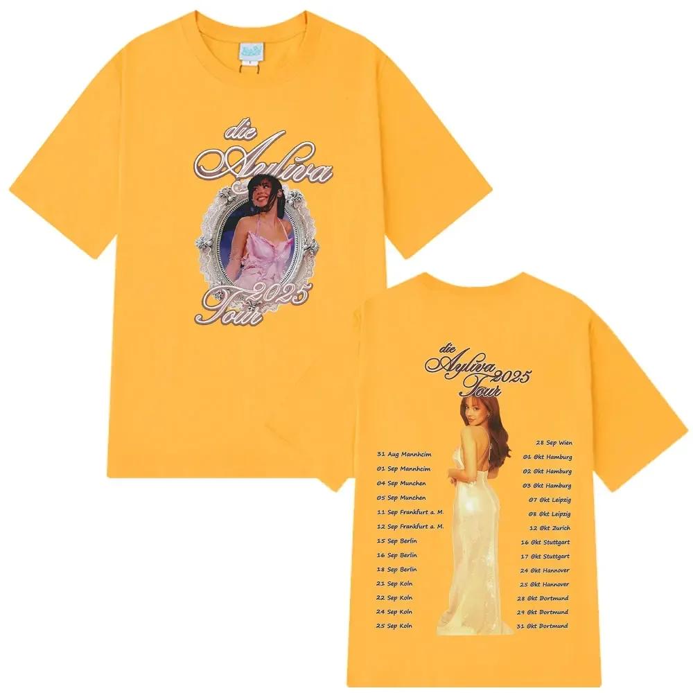 Die Ayliva Tour Hot Sale 2025 T Shirt Summer Short Sleeve Tshirts Unisex Wounisex Streetwear Top Casual Aesthetic Harajuku Tshirts