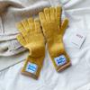 Style wool gloves knitted touch screen gloves women's autumn and winter warm macaron color relaxation gloves